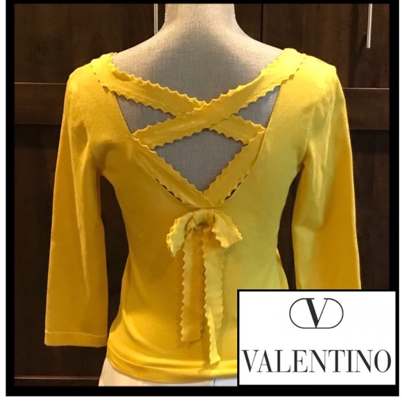 Valentino Tops - SOLD- NWT- Authentic Yellow Valentino